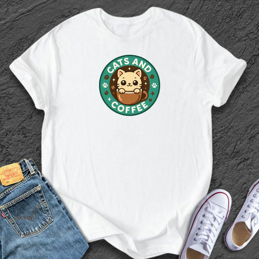 Cats and Coffee Tee