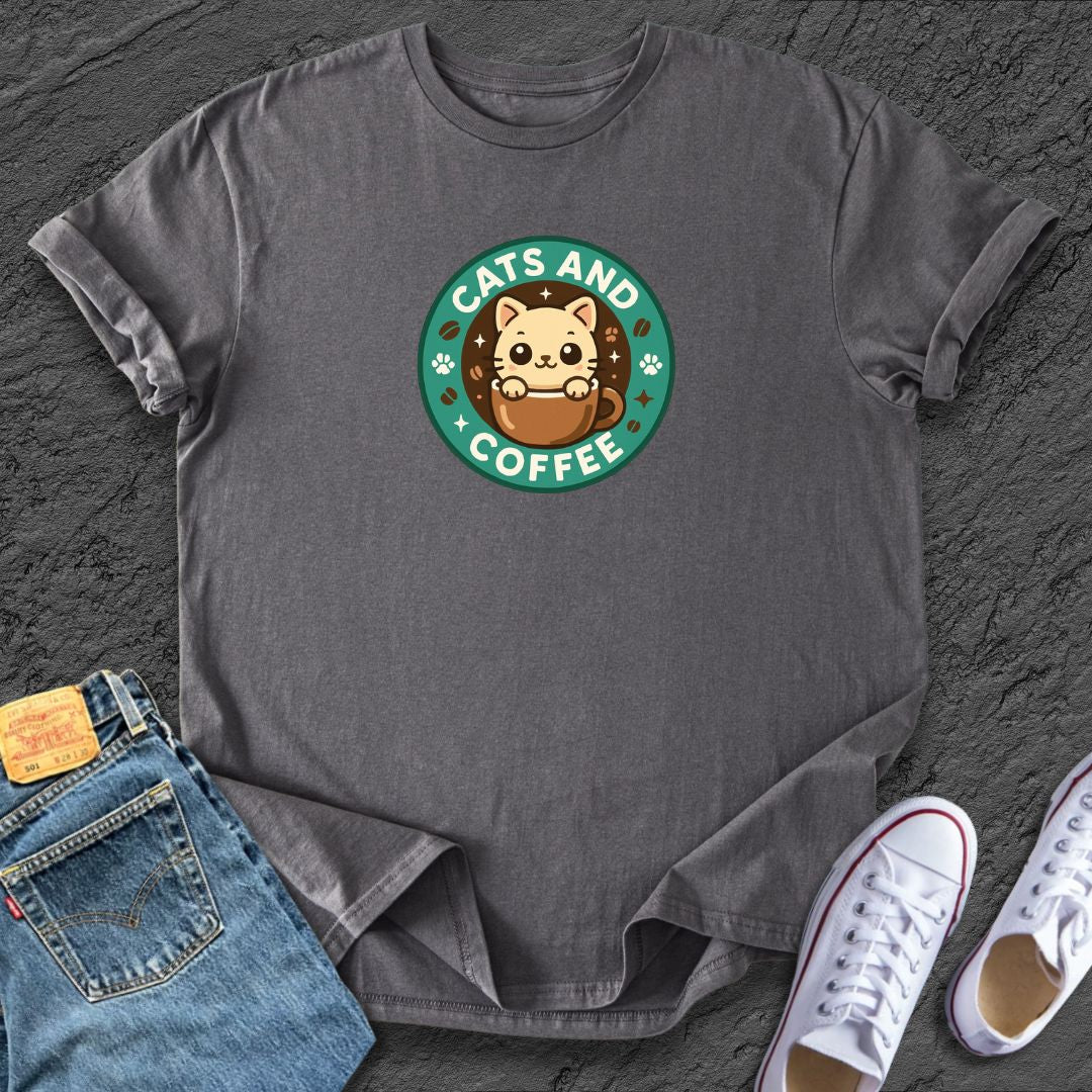 Cats and Coffee Tee