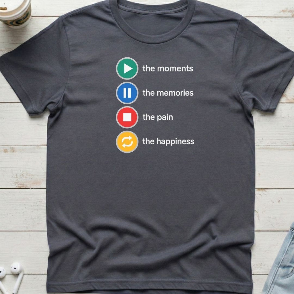 Play Pause Stop Repeat Tee