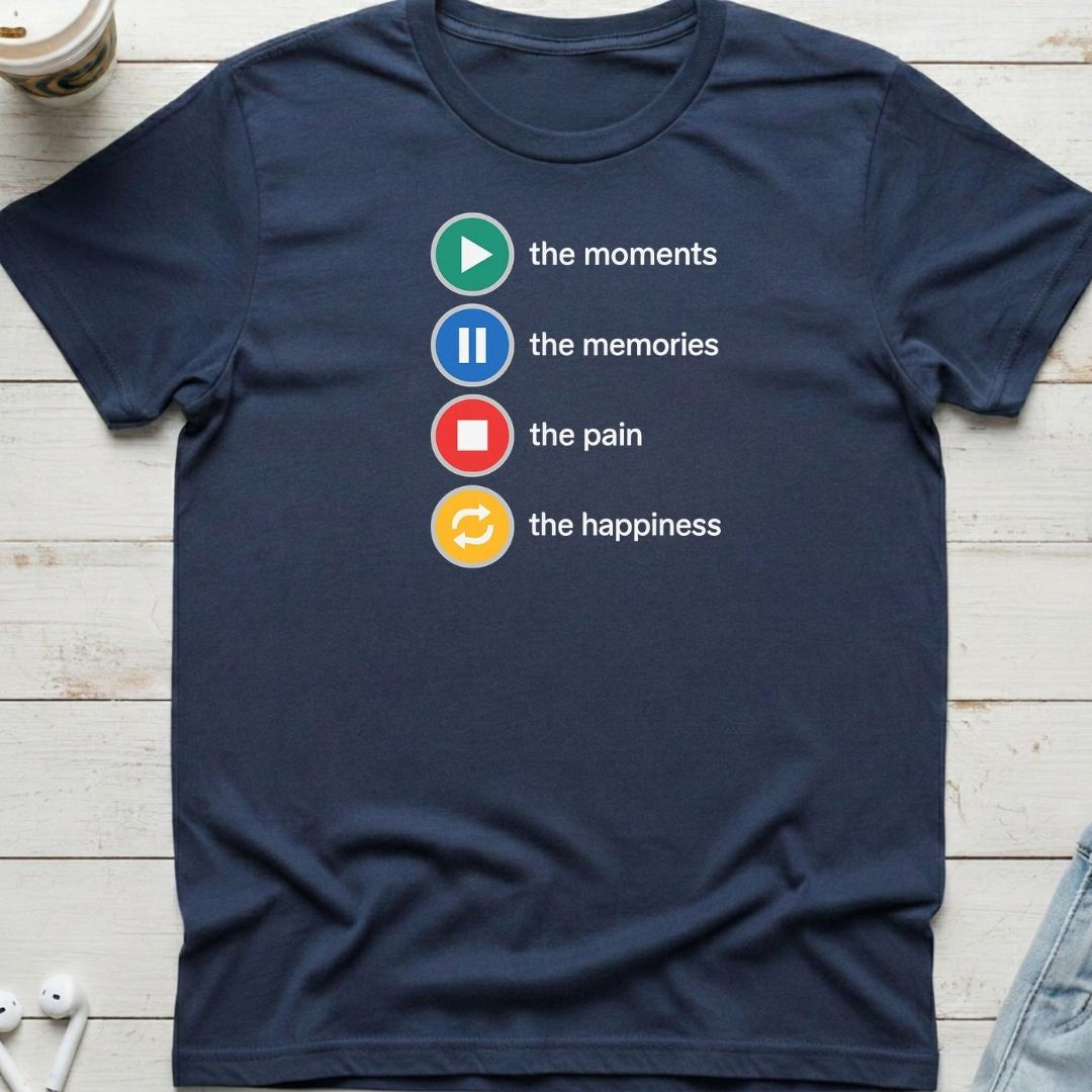 Play Pause Stop Repeat Tee