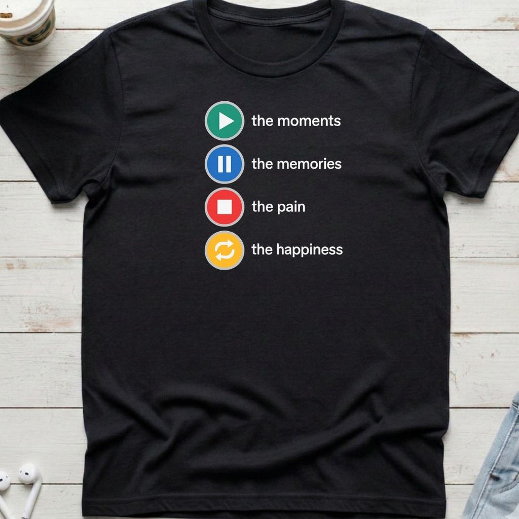 Play Pause Stop Repeat Tee