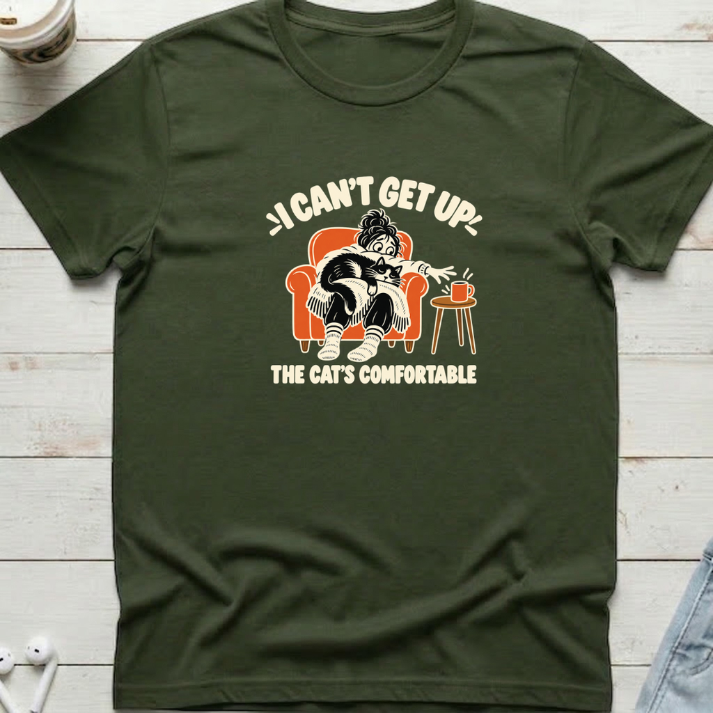 I Can't Get Up Cat Tee