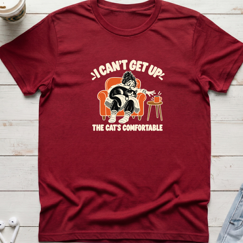 I Can't Get Up Cat Tee