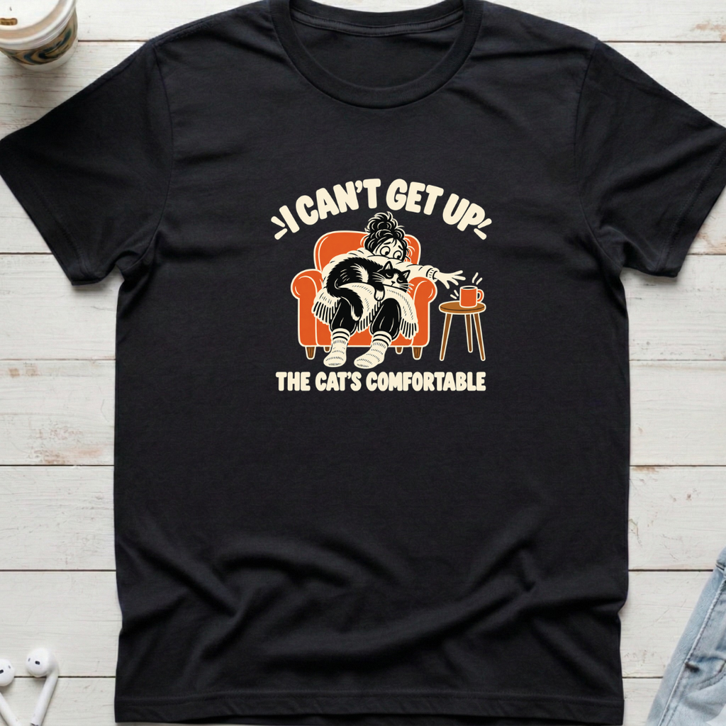 I Can't Get Up Cat Tee